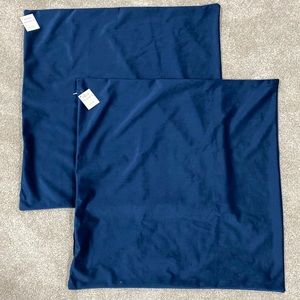 Blue velvet pillow covers 24x24